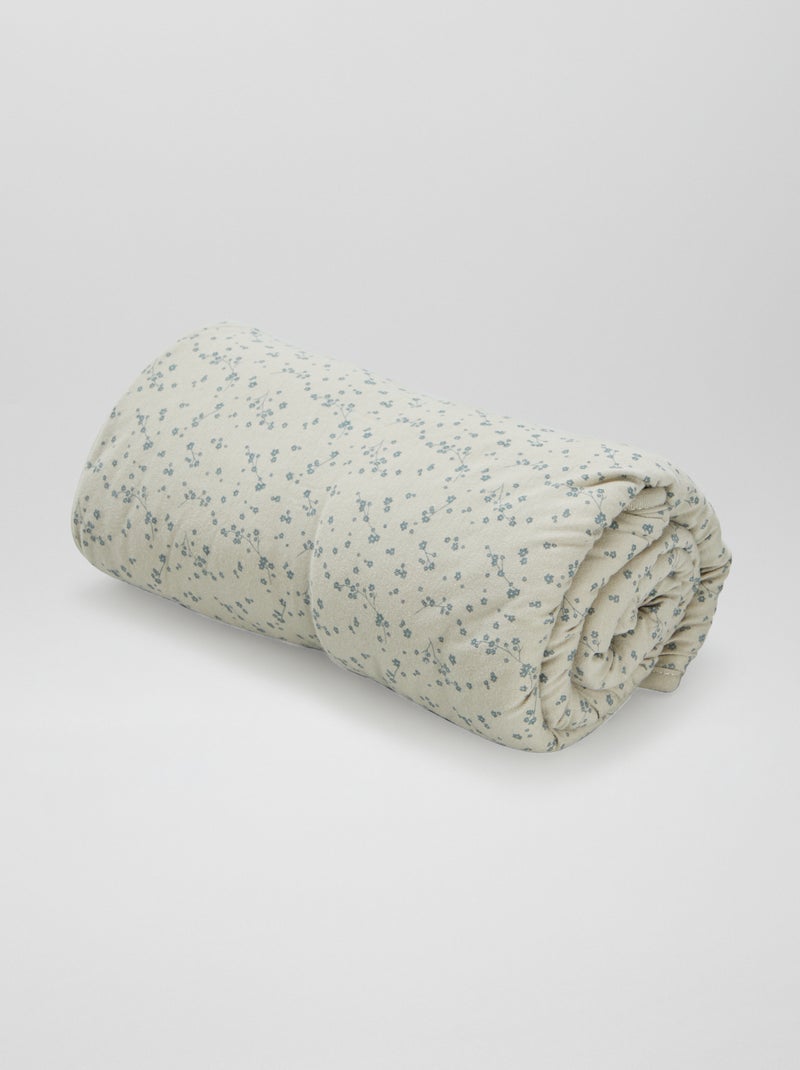 Manta estampada con interior de tejido polar VERDE - Kiabi