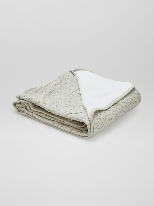 Manta estampada con interior de tejido polar - Kiabi