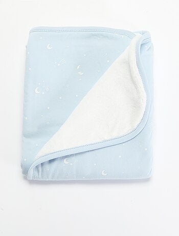 Manta estampada de algodón jersey y polar