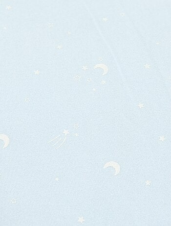 Manta estampada de algodón jersey y polar