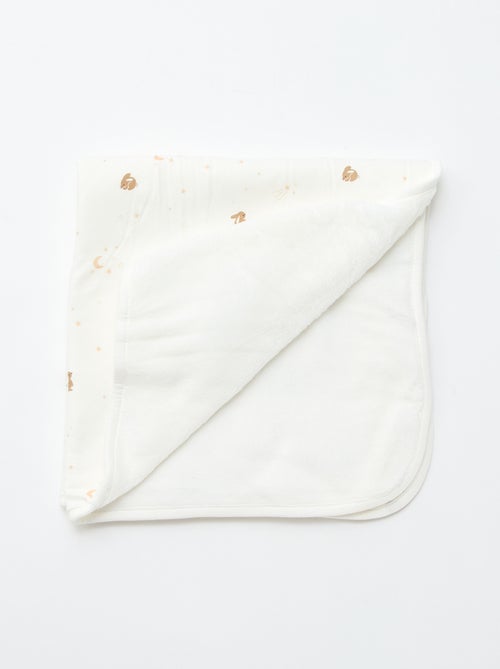 Manta estampada de algodón jersey y polar - Kiabi