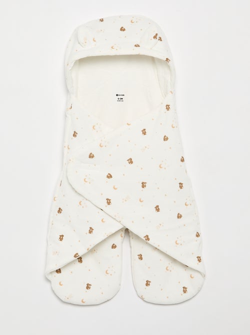 Manta estampada de algodón jersey y polar - Kiabi