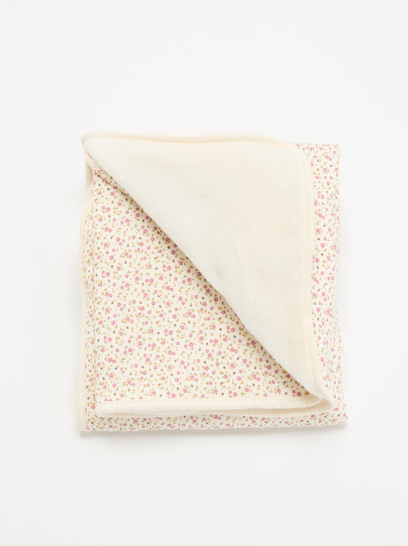 Manta estampada de forro polar Rosa - Kiabi