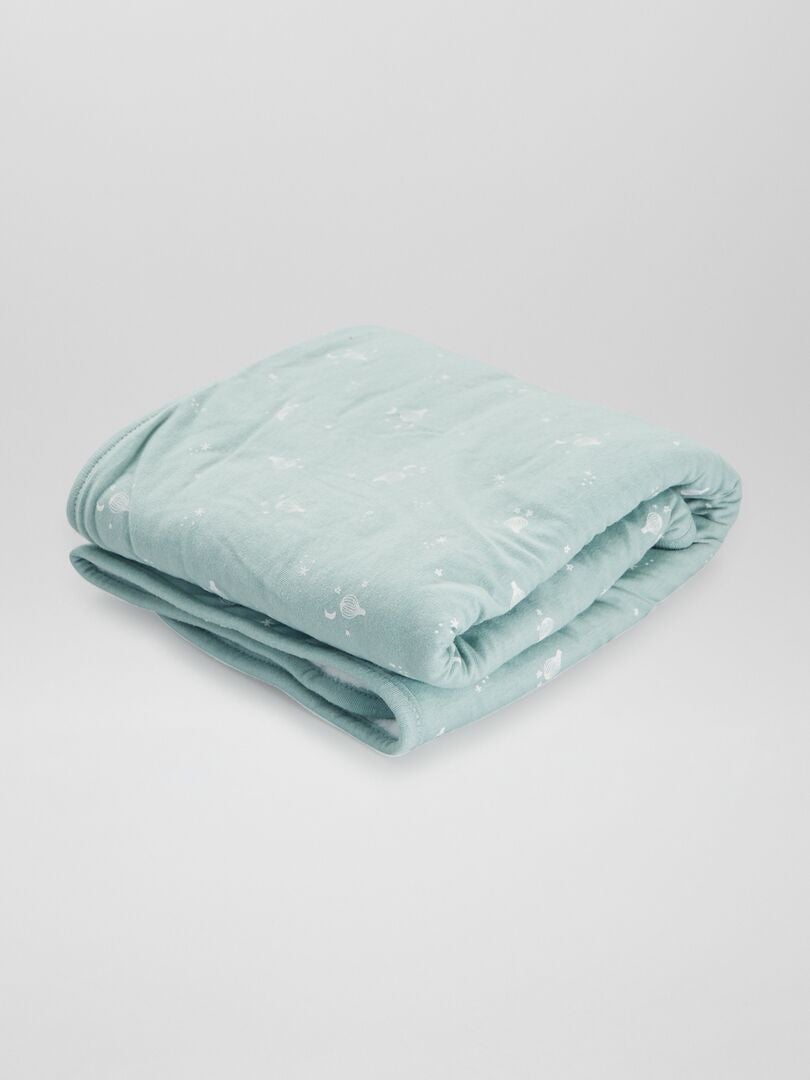 Manta formato pequeño de tejido polar AZUL - Kiabi