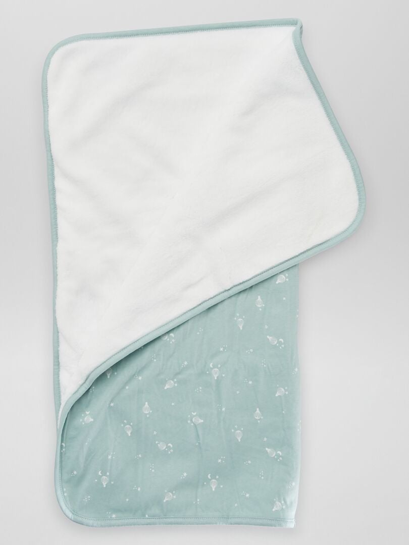 Manta formato pequeño de tejido polar AZUL - Kiabi
