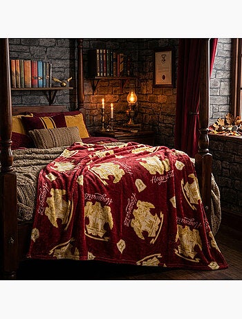 Manta Franela Harry Potter Hogwarts 110x150cm – All-Over Escudos