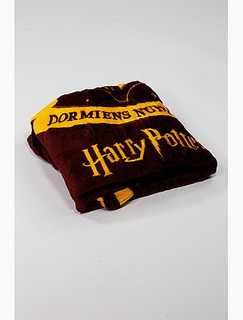 Manta Franela Harry Potter Hogwarts 130x160cm – Escudo Dorado – Licencia Oficial Warner Bros.