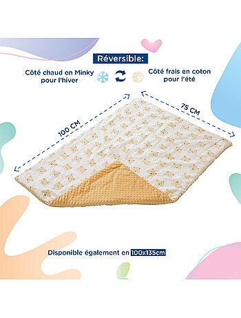 Manta infantil de algodón Oeko-tex y Minky | SUPERBE BEBE