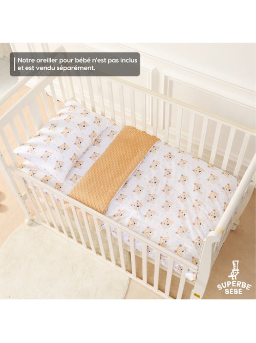 Manta infantil de algodón Oeko-tex y Minky | SUPERBE BEBE - Kiabi Manta infantil de algodón Oeko-tex y Minky | SUPERBE BEBE - Kiabi