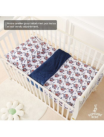 Manta infantil de algodón Oeko-tex y Minky | SUPERBE BEBE
