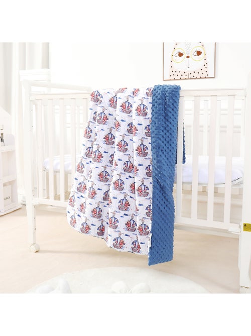 Manta infantil de algodón Oeko-tex y Minky | SUPERBE BEBE - Kiabi