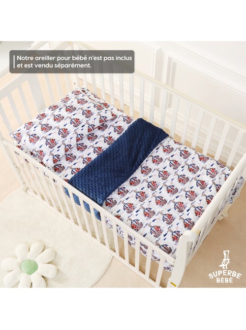 Manta infantil de algodón Oeko-tex y Minky | SUPERBE BEBE - Kiabi