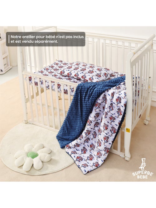 Manta infantil de algodón Oeko-tex y Minky | SUPERBE BEBE - Kiabi