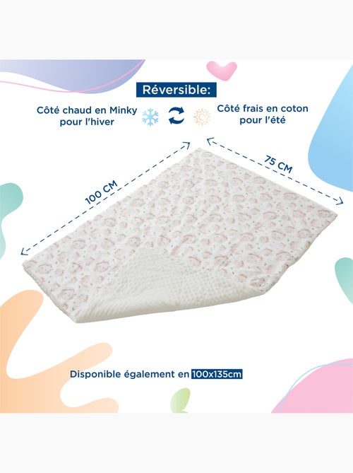 Manta infantil de algodón Oeko-tex y Minky | SUPERBE BEBE - Kiabi