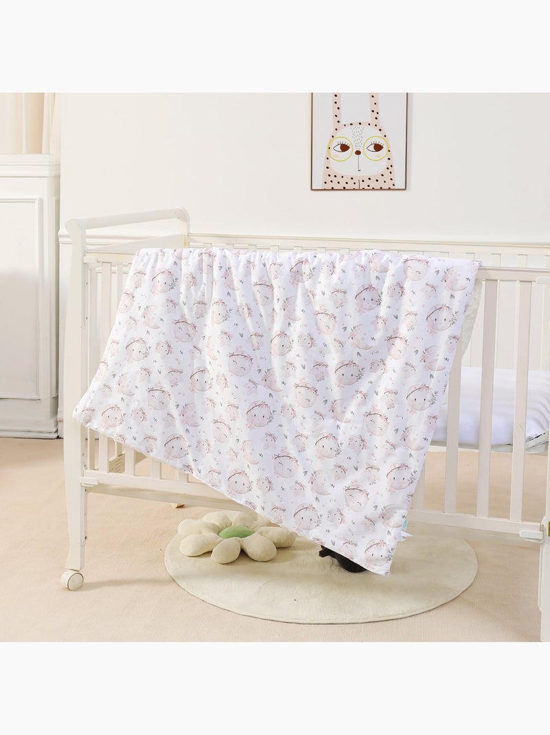 Manta infantil de algodón Oeko-tex y Minky | SUPERBE BEBE Blanco - Kiabi