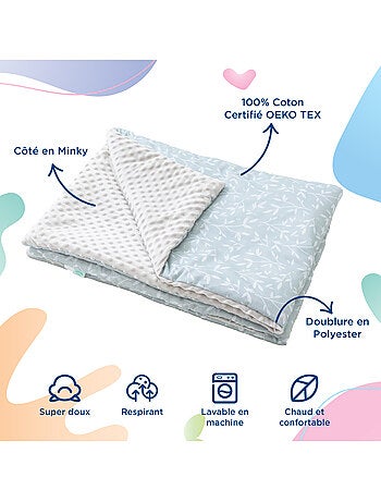 Manta infantil de algodón Oeko-tex y Minky | SUPERBE BEBE
