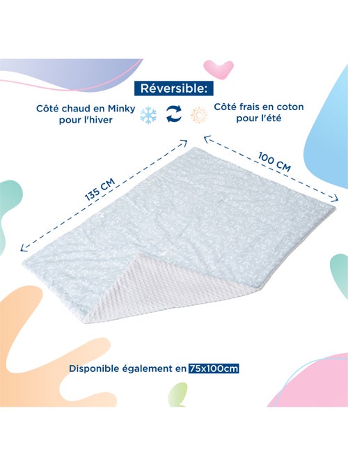 Manta infantil de algodón Oeko-tex y Minky | SUPERBE BEBE - Kiabi Manta infantil de algodón Oeko-tex y Minky | SUPERBE BEBE - Kiabi