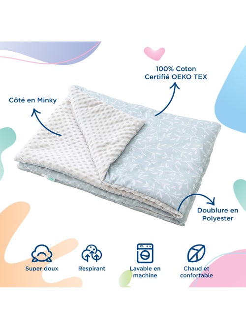 Manta infantil de algodón Oeko-tex y Minky | SUPERBE BEBE - Kiabi Manta infantil de algodón Oeko-tex y Minky | SUPERBE BEBE - Kiabi