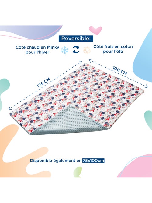 Manta infantil de algodón Oeko-tex y Minky | SUPERBE BEBE - Kiabi Manta infantil de algodón Oeko-tex y Minky | SUPERBE BEBE - Kiabi
