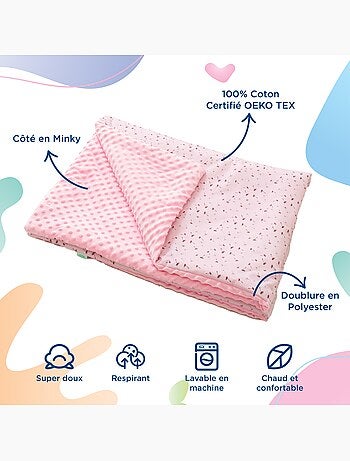 Manta infantil de algodón Oeko-tex y Minky | SUPERBE BEBE