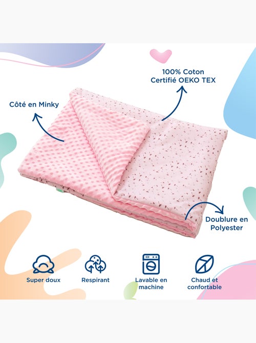 Manta infantil de algodón Oeko-tex y Minky | SUPERBE BEBE - Kiabi Manta infantil de algodón Oeko-tex y Minky | SUPERBE BEBE - Kiabi
