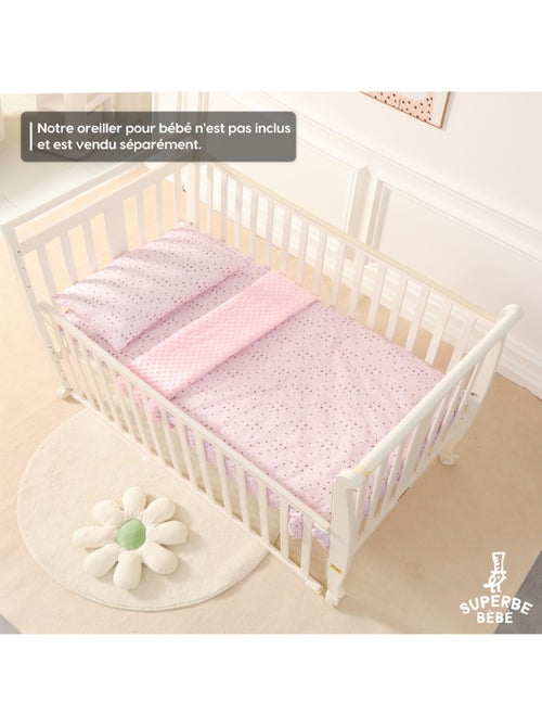 Manta infantil de algodón Oeko-tex y Minky | SUPERBE BEBE - Kiabi Manta infantil de algodón Oeko-tex y Minky | SUPERBE BEBE - Kiabi