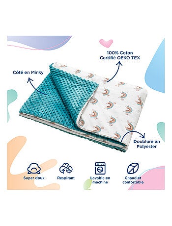 Manta infantil de algodón Oeko-tex y Minky | SUPERBE BEBE
