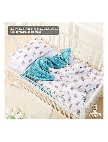 Manta infantil de algodón Oeko-tex y Minky | SUPERBE BEBE