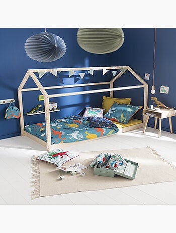 Manta infantil gris de poliéster de 130x150 cm