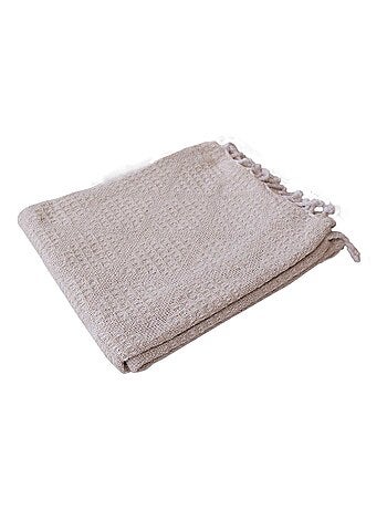 Manta jacquard con flecos