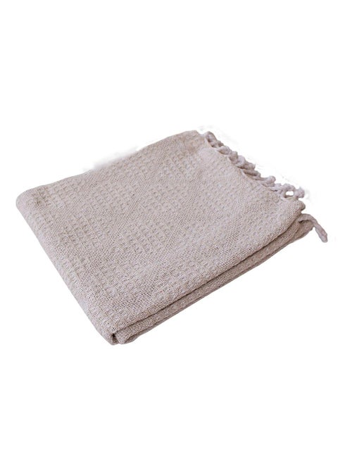 Manta jacquard con flecos - Kiabi