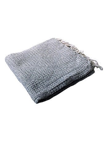 Manta jacquard con flecos