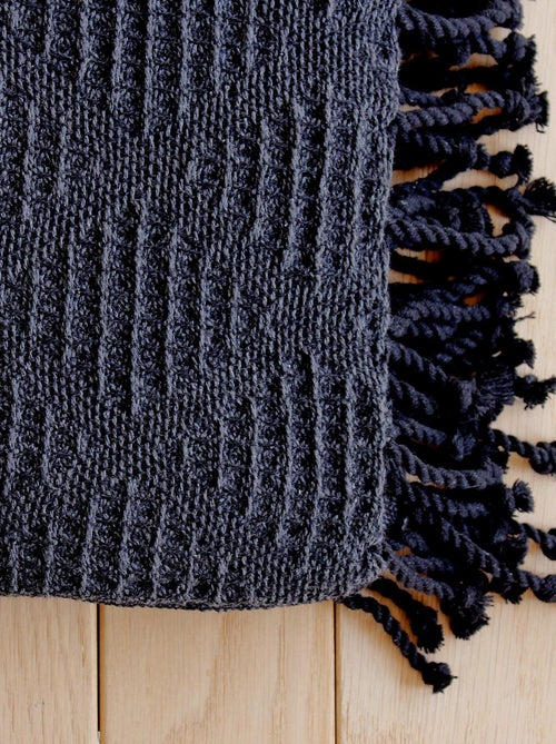 Manta jacquard con flecos - Kiabi