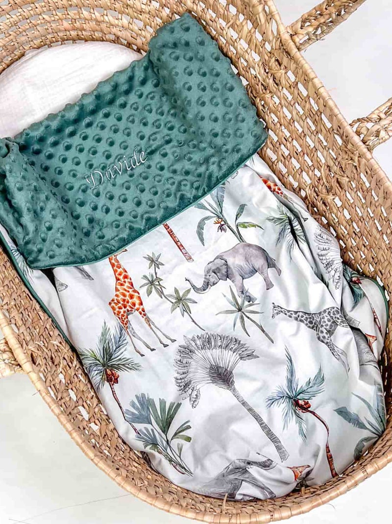 Manta ligera de minky, safari | SEVIRA KIDS Verde - Kiabi