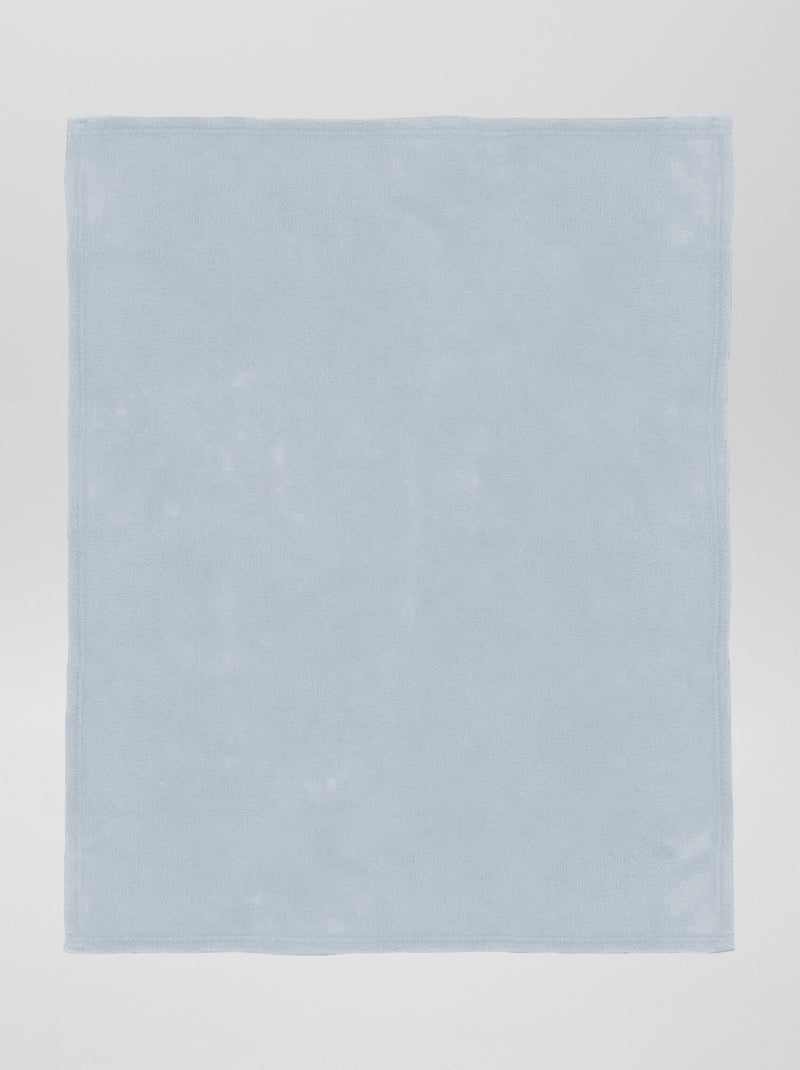 Manta lisa en tejido polar AZUL - Kiabi