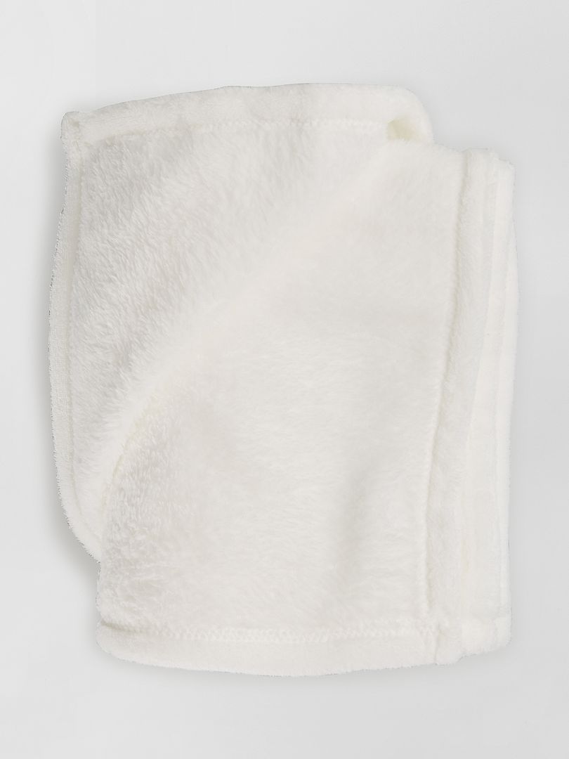 Manta lisa en tejido polar Blanco - Kiabi