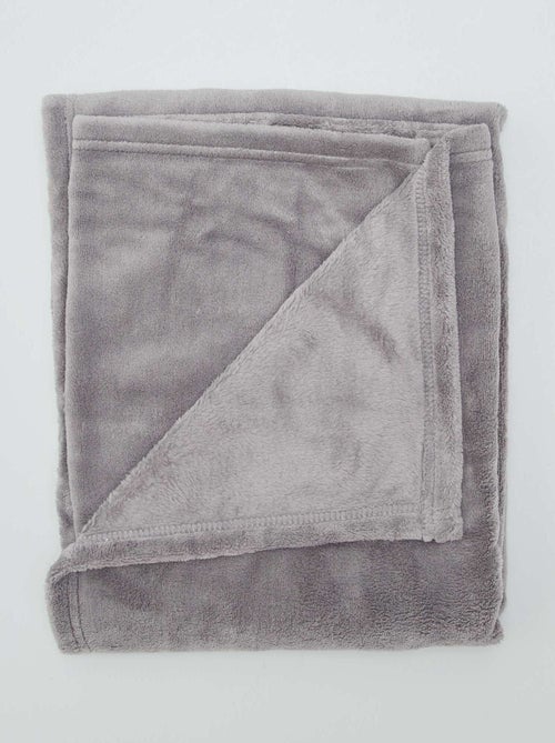 Manta lisa en tejido polar - Kiabi