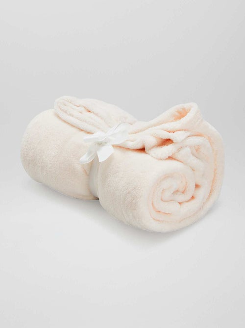 Manta lisa en tejido polar - Kiabi