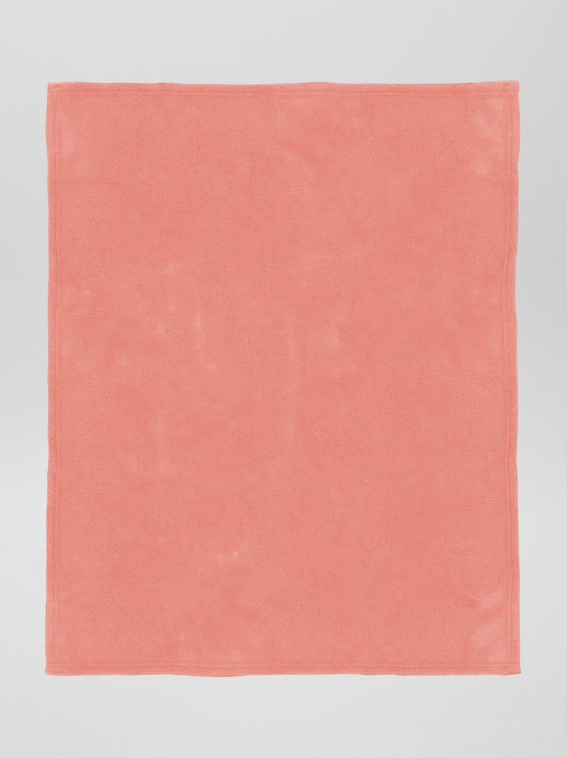 Manta lisa en tejido polar ROSA - Kiabi