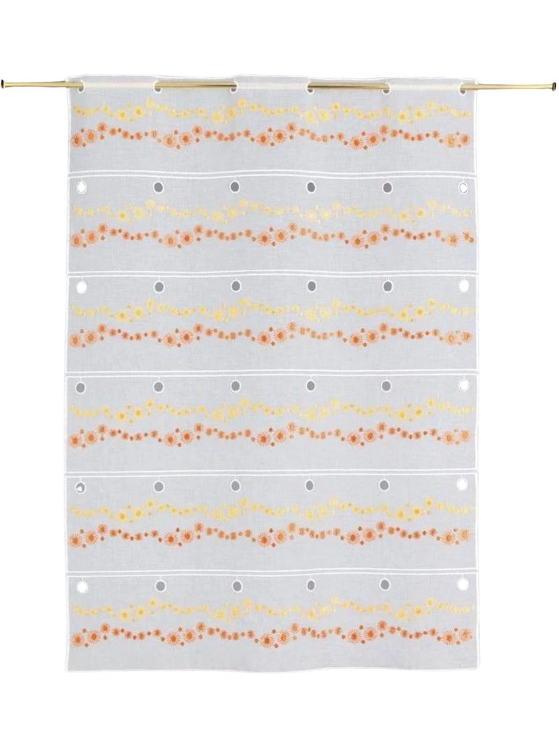 Manta modular bordada con motivos de solitos Naranja - Kiabi