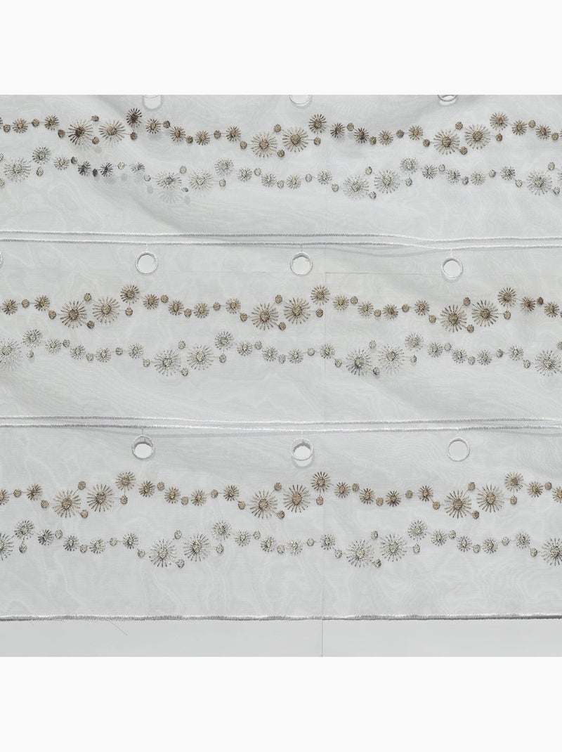 Manta modular bordada con motivos de solitos Taupe - Kiabi