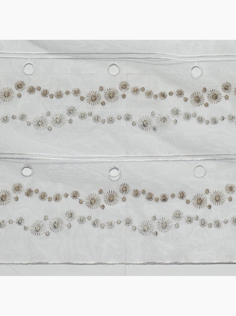 Manta modular bordada con motivos de solitos Taupe - Kiabi