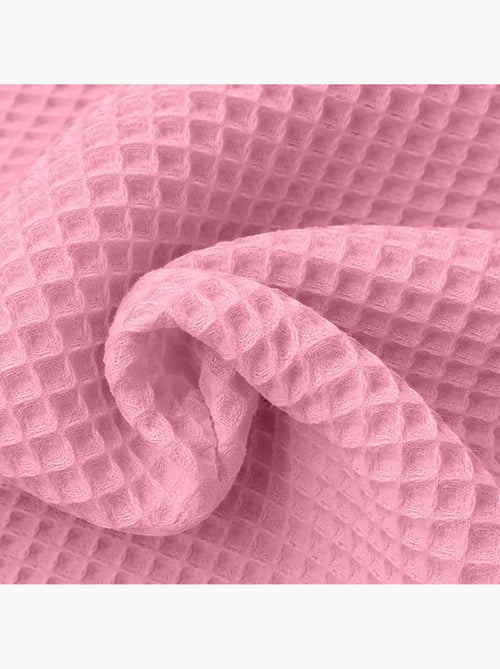 Manta Panal de Abeja en Algodón Orgánico Rosa - Kiabi