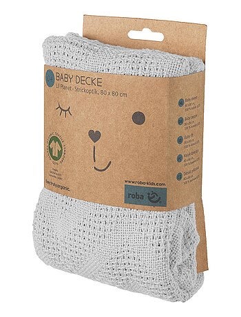 Manta para bebé con aspecto tejido en algodón orgánico - ROBA 'lil planet'