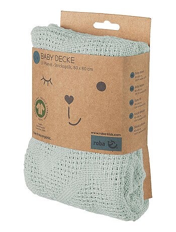 Manta para bebé con aspecto tejido en algodón orgánico - ROBA 'lil planet'