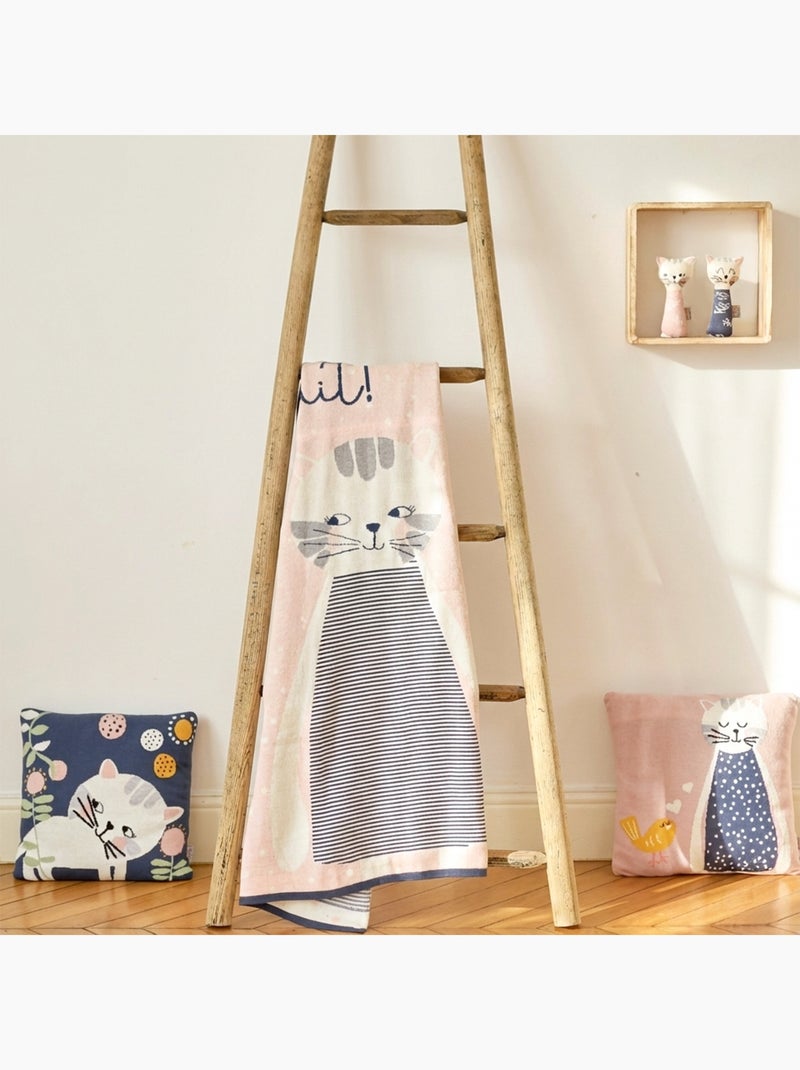 Manta para bebé de algodón orgánico certificada gots | SEVIRA KIDS Rosa - Kiabi