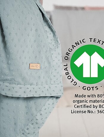 Manta para bebé en algodón orgánico con lunares en relieve 'Roba lil planet'