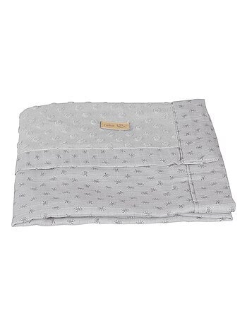 Manta para bebé en algodón orgánico con lunares en relieve 'Roba lil planet'