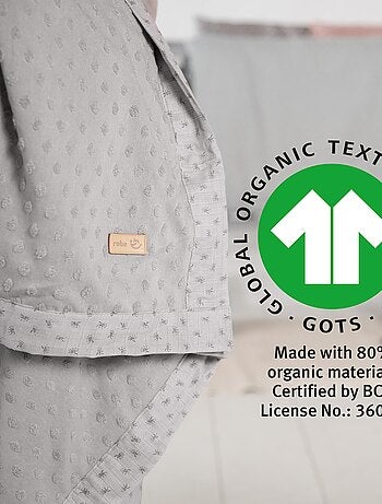 Manta para bebé en algodón orgánico con lunares en relieve 'Roba lil planet'