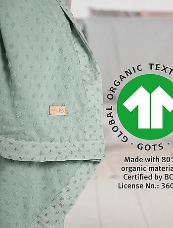 Manta para bebé en algodón orgánico con lunares en relieve 'Roba lil planet'